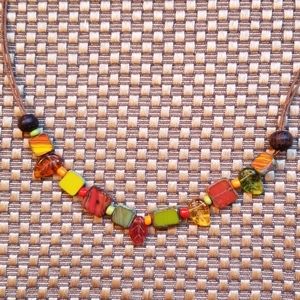 Varied and interesting glass bead necklace